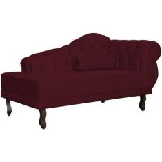 Imagem de Sofá Chesterfield Elisabeth Divã 1,43M- Suede Bordo / Decoração, Sala,
