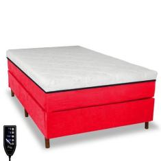Imagem de Cama Box e Colchão Magnético Massageador - Therapy Life Basic, Vermelh