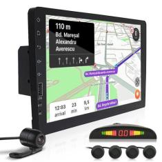 Imagem de Kit Multimídia 1 Din 9 Polegadas + Câmera Ré + Sensor Ré Preto Peugeot
