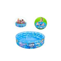 Imagem de Piscina Infantil Reforçada Inflável 88,5L Redonda Fundo Mar - Ark Toys