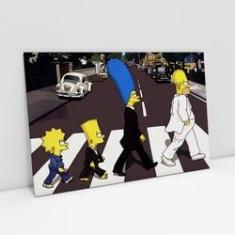 Imagem de Quadro Para Sala Os Simpsons Beatles Abbey Road Decorativo - Bimper