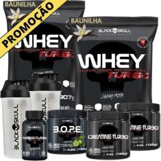 Imagem de Kit 2X Whey Turbo + 2X Creatina 150G + Pré-Treino Bope 150G + Thermo F