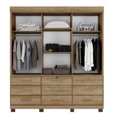 Imagem de Roupeiro Londres C/Espelho Benetil Móveis  -  Canela