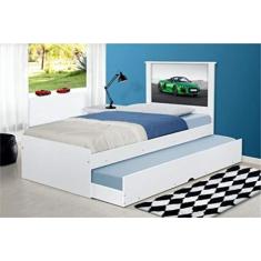Imagem de Cama Bibox Solteiro Carro Verde Veloz