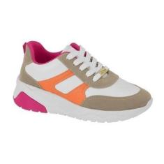 Imagem de Tênis Infantil Casual Branco Off Laranja Intense Molekinha 2571.106-Feminino