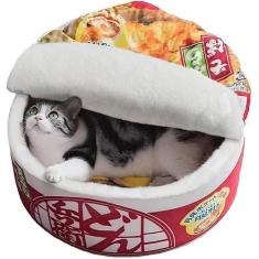 Imagem de Cama para animais de estimação em forma de macarrão para cães e gatos,