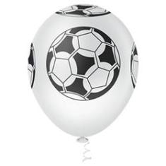 Imagem de Bexiga Fantasia Bola de Futebol 10" Branco com Preto Pic Pic 25 Unidades