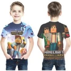 Imagem de Camiseta Minecraft Story Mode Infantil Estampa Total