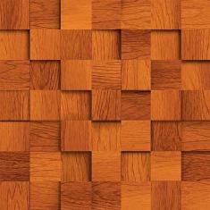 Imagem de Papel de Parede Madeira Cubos Nozes