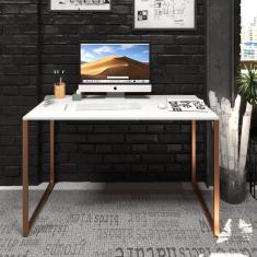 Imagem de Escrivaninha Escritório  com Cobre Industrial Mesa Office 120 cm