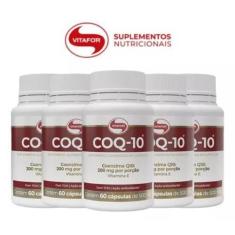 Imagem de Kit C/5 Pote Coenzima Q10 Coq-10 C/60 Capsulas 200Mg Vitafor