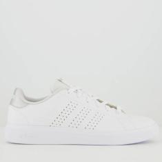 Imagem de Tênis Adidas Advantage Base 2.0 Feminino Branco E Prata