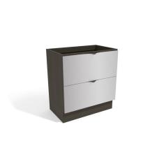 Imagem de Balcão de Cozinha 80cm 2 Gavetões Kappesberg Onix/Steel