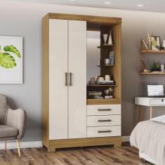 Imagem de Guarda Roupas Solteiro 2 Portas 3 Gavetas Briz