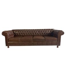 Imagem de Sofá Chesterfield Luis xv 2,60 Corano Marrom sala/recepção/barbearia