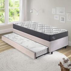 Imagem de Bicama Box Solteiro 88X188x28 Cm Com Colchão Adapto Ecoflex - Cama Inh