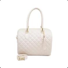 Imagem de Bolsa Baú Feminino Zíper Alça Trançada Elegante Transversal Moda-Feminino