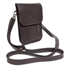 Imagem de Bolsa Bolsinha Feminina Couro Bovino Celular Alça Removível Pratica Mo