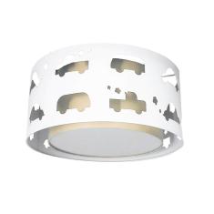 Imagem de Luminária Infantil Plafon Carrinhos Crú 30X16