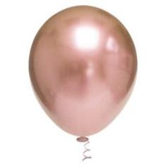 Imagem de 25 Unidades Bexiga Balão Cromado Metalizado Rose Gold 5 pol