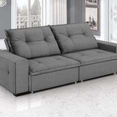 Imagem de Sofá Aquarius - Retrátil / Reclinável 240 Cm Linho - Estofados Grafani