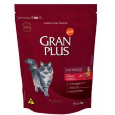 Imagem de Ração GranPlus para Gatos Adultos Castrados sabor Carne e Arroz - 3KG