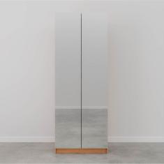 Imagem de Guarda Roupa Hera com Espelho 2 Portas com Cabideiro e 2 Gavetas CabeCasa MadeiraMadeira Louro/Cinza