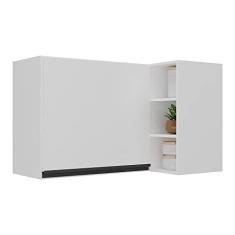 Imagem de Armário de Cozinha Aéreo de Canto Veneza Multimóveis Mp3742.964 Branco/preto
