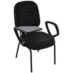 Imagem de Cadeira Universitária Diretor Linha Blenda Base Fixa Palito Preto - De