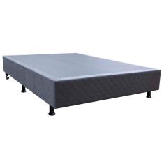 Imagem de Base Cama Box Casal Suede Cinza