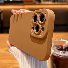 Imagem de Capa de telefone de silicone fosco para iPhone 14 13 12 11 Pro Max Mini XR XS Max X 8 7 14 Plus SE 2020 Lente da câmera Portector Capa macia, marrom, para iPhone X XS