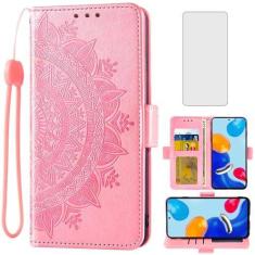 Imagem de Asuwish Capa de telefone para Xiaomi Redmi Note 11S/11 4G capa carteira protetora de tela de vidro temperado suporte de cartão de crédito bolsa flip alça de pulso suporte acessórios para celular Redme