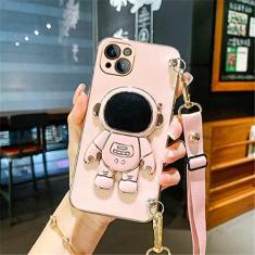 Imagem de Capa de suporte de telefone com cordão crossbody de astronauta para Samsung Galaxy A14 A53 A13 A52 A72 A51 A71 A50 A12 A22 A32 Capa de suporte de silicone, estilo 3, para A32 5G (A326B)