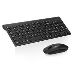 Imagem de cimetech EasyTyping KF10 Combo teclado e mouse sem fio, [teclas de interruptor de tesoura silenciosas][Teclas que economizam trabalho] Teclado e mouse de computador sem fio ultrafino, configuração