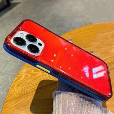 Imagem de Estojo à prova de choque transparente com brilho de luxo para iPhone 13 14 14pro 11pro max x xr xs max capa protetora colorida fundas, rosa, para iphone 12pro