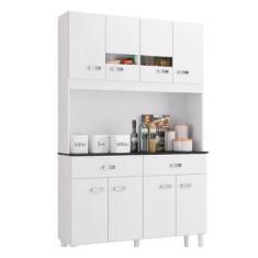 Imagem de Cozinha Compacta Manu 8 Portas 2 Gavetas Poquema Branca