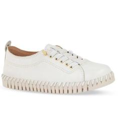 Imagem de Tênis Twister Bottero Couro Legítimo Flexível Calce Fácil, Branco off,