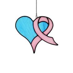 Imagem de Janela de vitral pendurada BOXCASA Pink Ribbon Breast Cancer