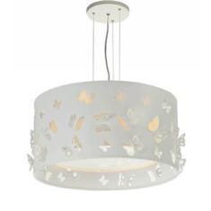 Imagem de Lustre Infantil Pendente Borboletas  Duplo - Crú 30X16