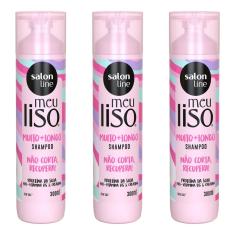 Imagem de Salon Line Meu Liso Muito Longo Shampoo 300ml (Kit C/03)