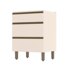 Imagem de Armário De Cozinha 3 Gavetas Connect Off White C63 - Henn