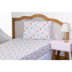 Imagem de Lençol Infantil Cama Solteiro 100% Algodão + 1 Fronha. - Dinah Enxovai