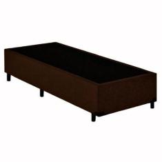 Imagem de Cama Box Solteiro Suede Marrom EMTH 88x188x40 - Empório Mathias