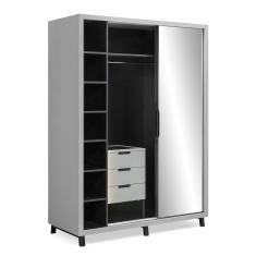 Imagem de Guarda-Roupa Casal com Espelho 4 Portas Luce Flexform