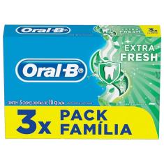 Imagem de Kit Creme Dental Oral-B Extra Fresh 70g 3 Unidades