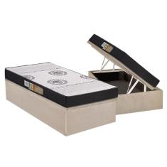 Imagem de Cama Box Baú Solteiro: Colchão Anatômico Polar D28 / EP Orthoface Class + Base CRC Suede Clean(88x188)