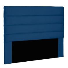 Imagem de Cabeceira Estofada Cama Box Casal 140cm Suede Azul Marinho