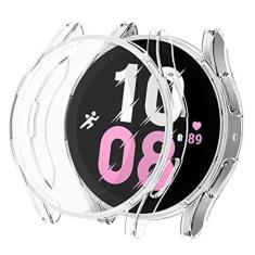 Imagem de 4 peças de protetor de tela para Samsung Galaxy Watch 5 capa de 40 mm 44 mm homens/mulheres, película protetora de TPU com revestimento macio e totalmente anti-riscos para Samsung Galaxy Watch 4 capa de 44 mm e 40 mm acessórios
