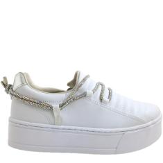 Imagem de Tênis Feminino Casual Calce Fácil FlatForm Iate com Strass Ramarim 2397208-Feminino