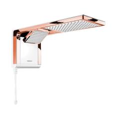 Imagem de Chuveiro Elétrico Lorenzetti Acqua Duo Eletrônico Branco Rose Gold 127V 5500W Para Clima Frio